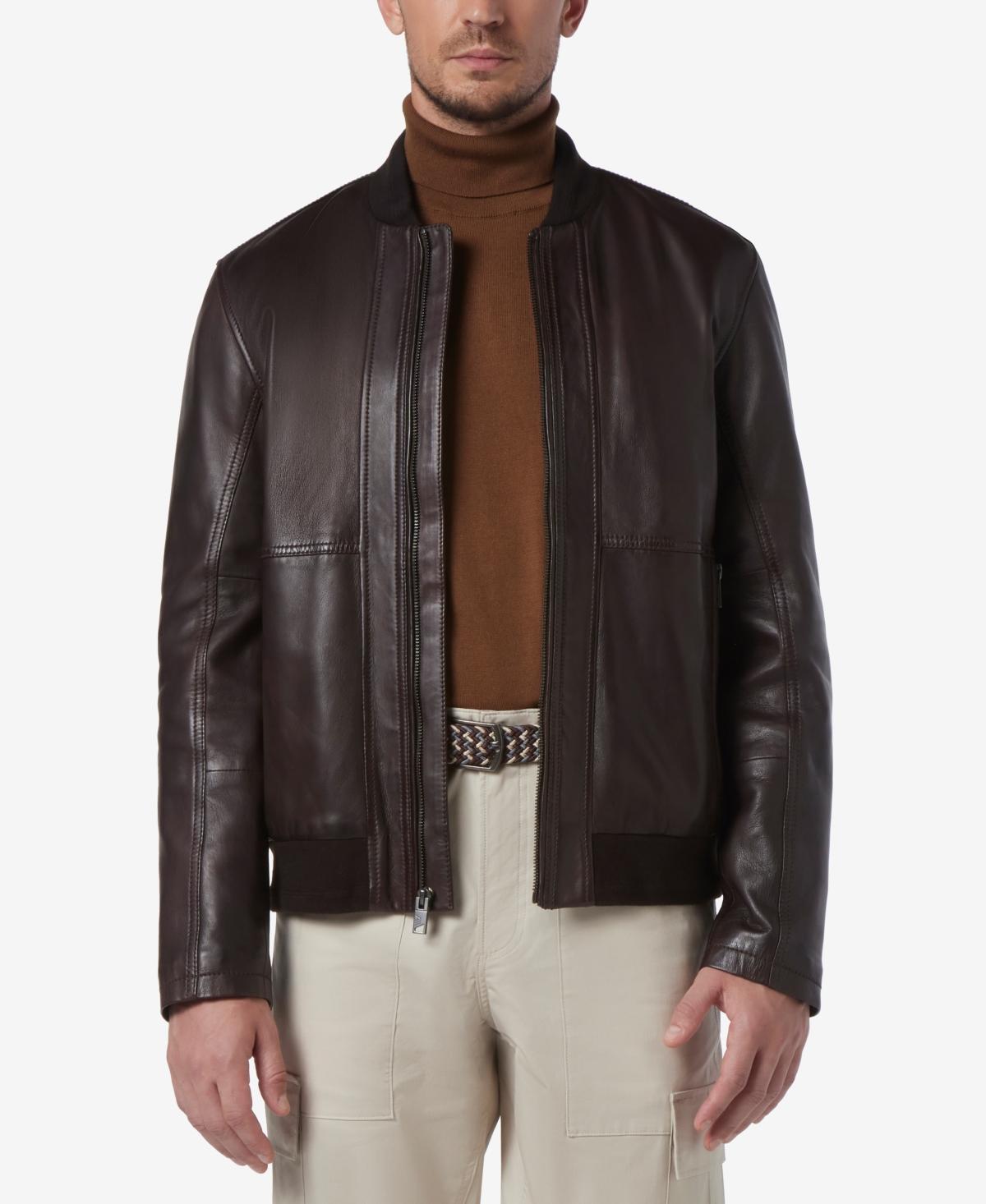 Andrew Marc MacNeil Leather Bomber Jacket Product Image