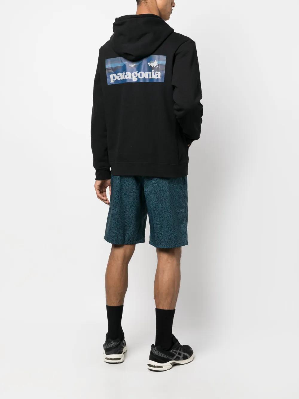logo-print drawstring hoodie Product Image