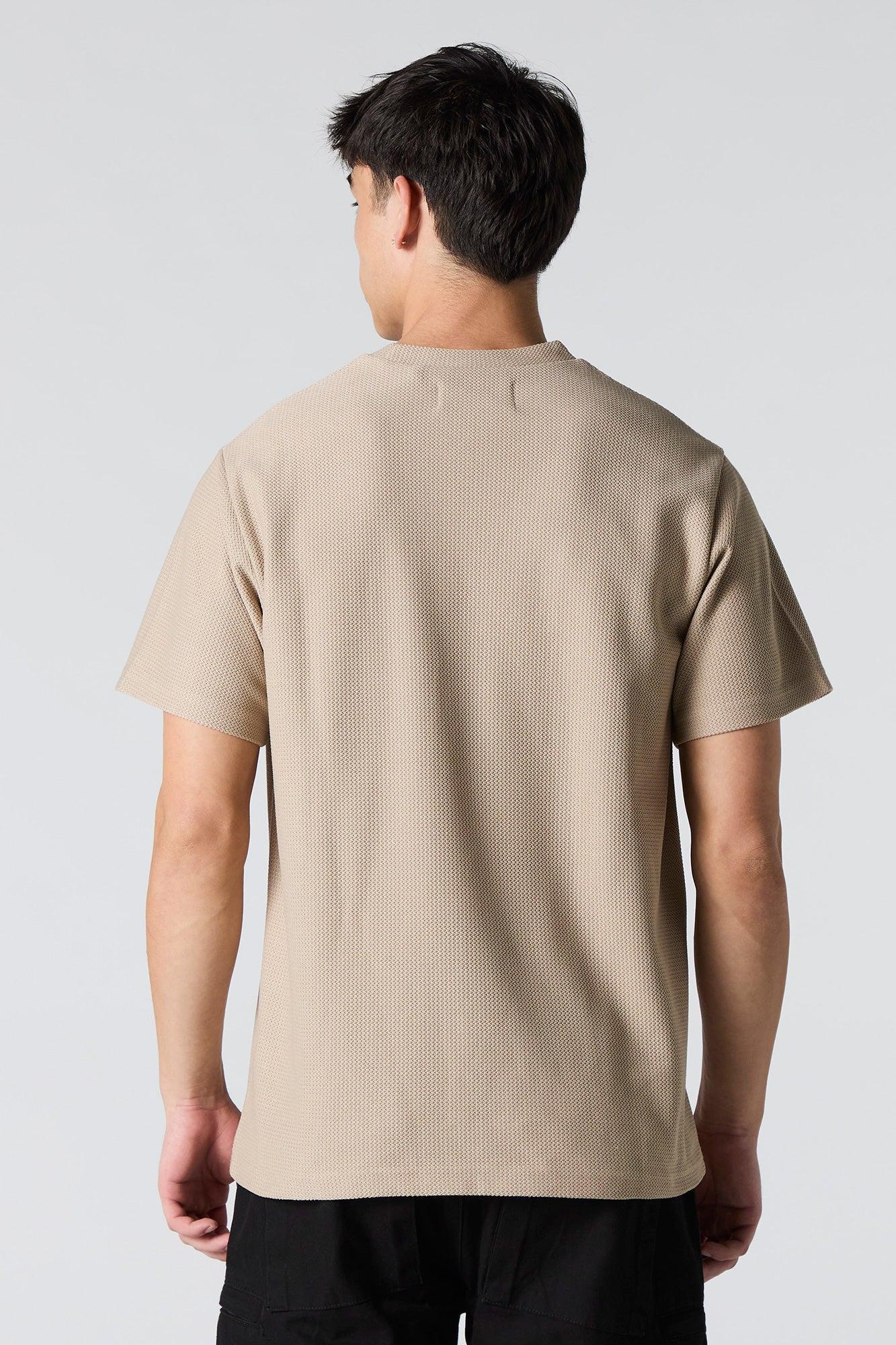 Textured Crewneck T-Shirt Male Product Image