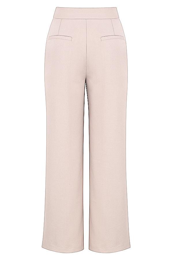 Alivia  beige loose fit trousers Product Image