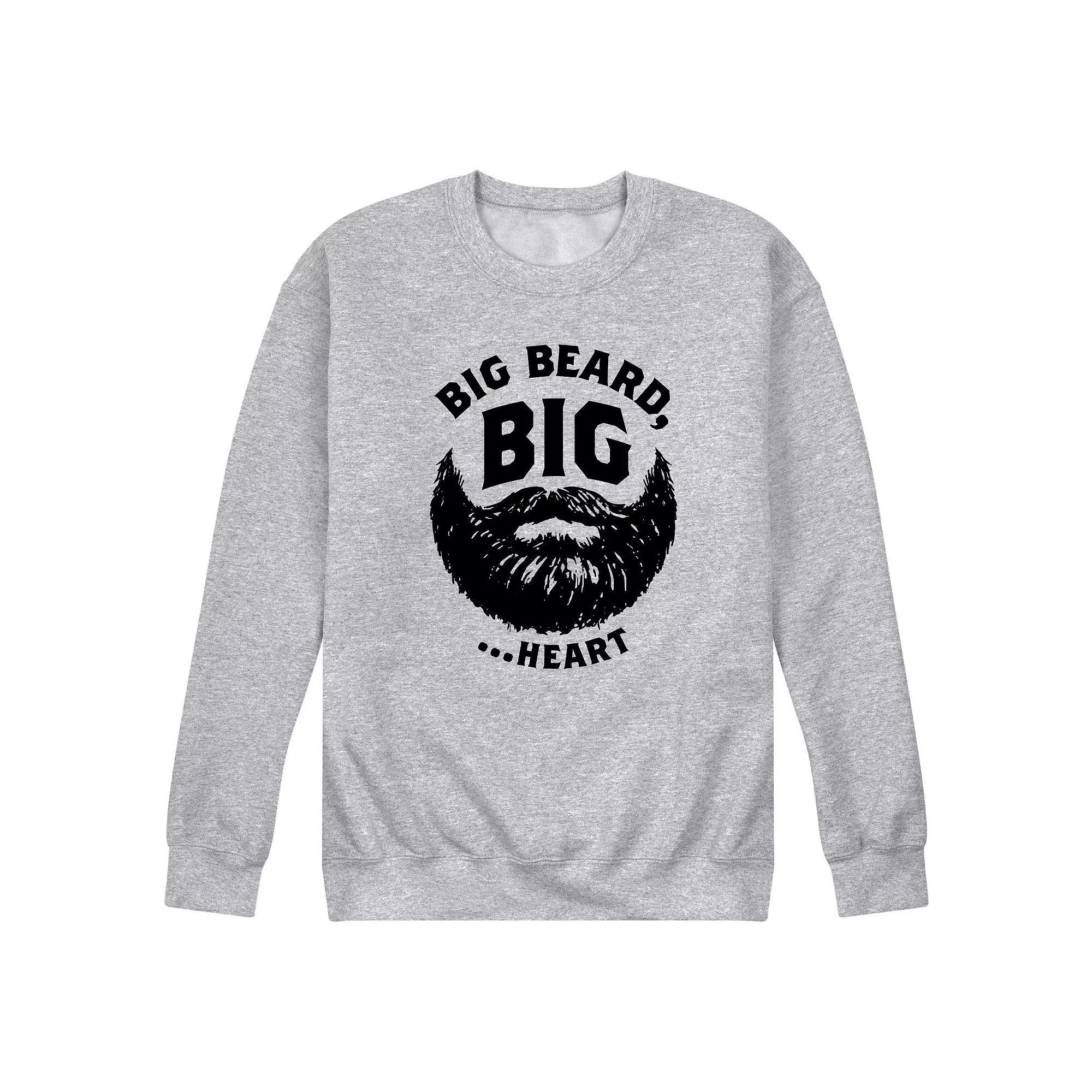 Mens Big Beard Big Heart Graphic Fleece Product Image