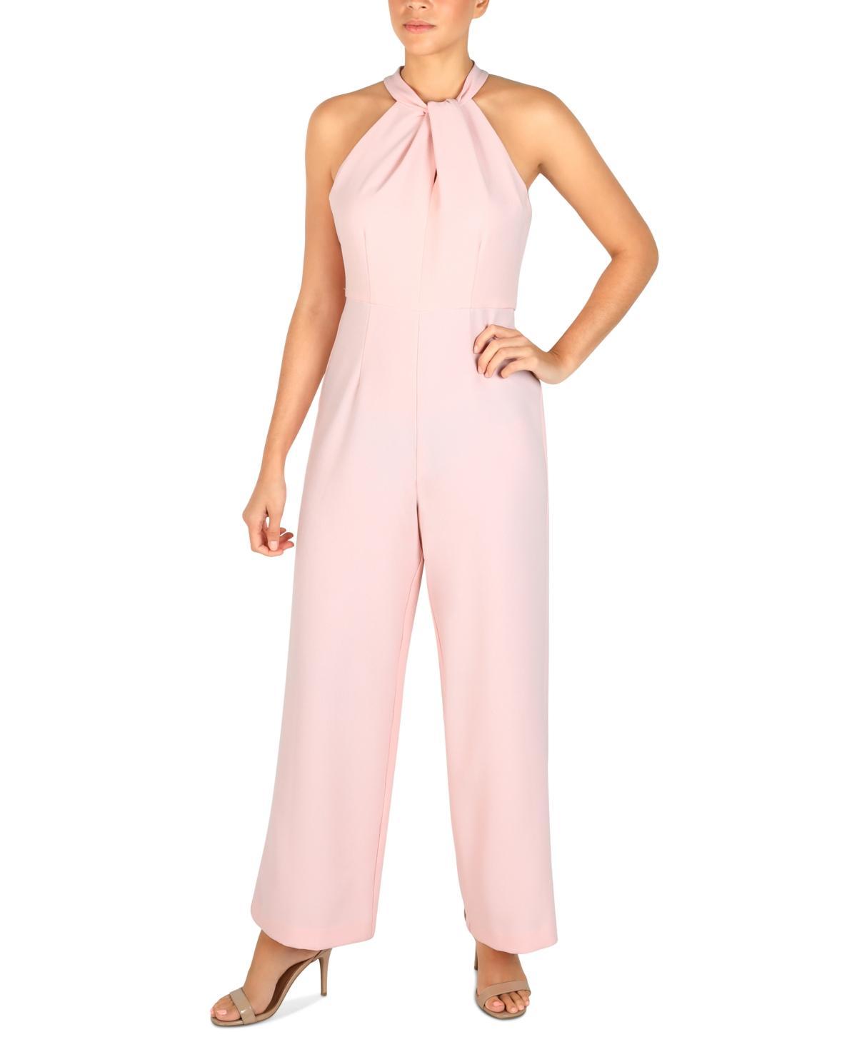 Julia Jordan Halter Twist Neck Sleeveless Pocketed Jumpsuit Product Image