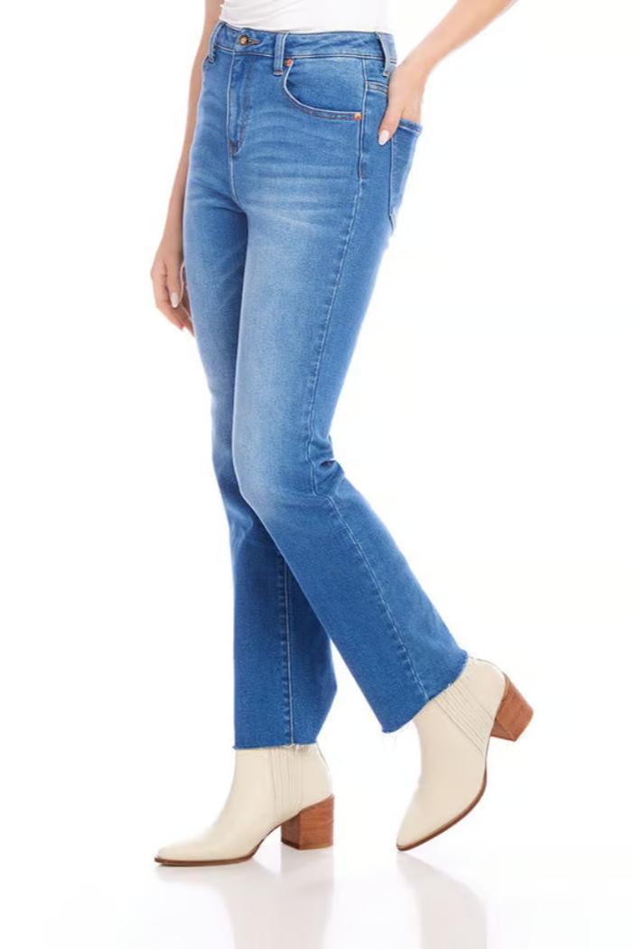 Raw Hem Straight Jean- Denim Product Image