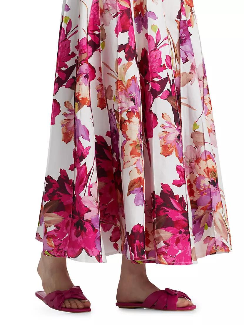 Michah Floral Panelled Midi-Dress Product Image
