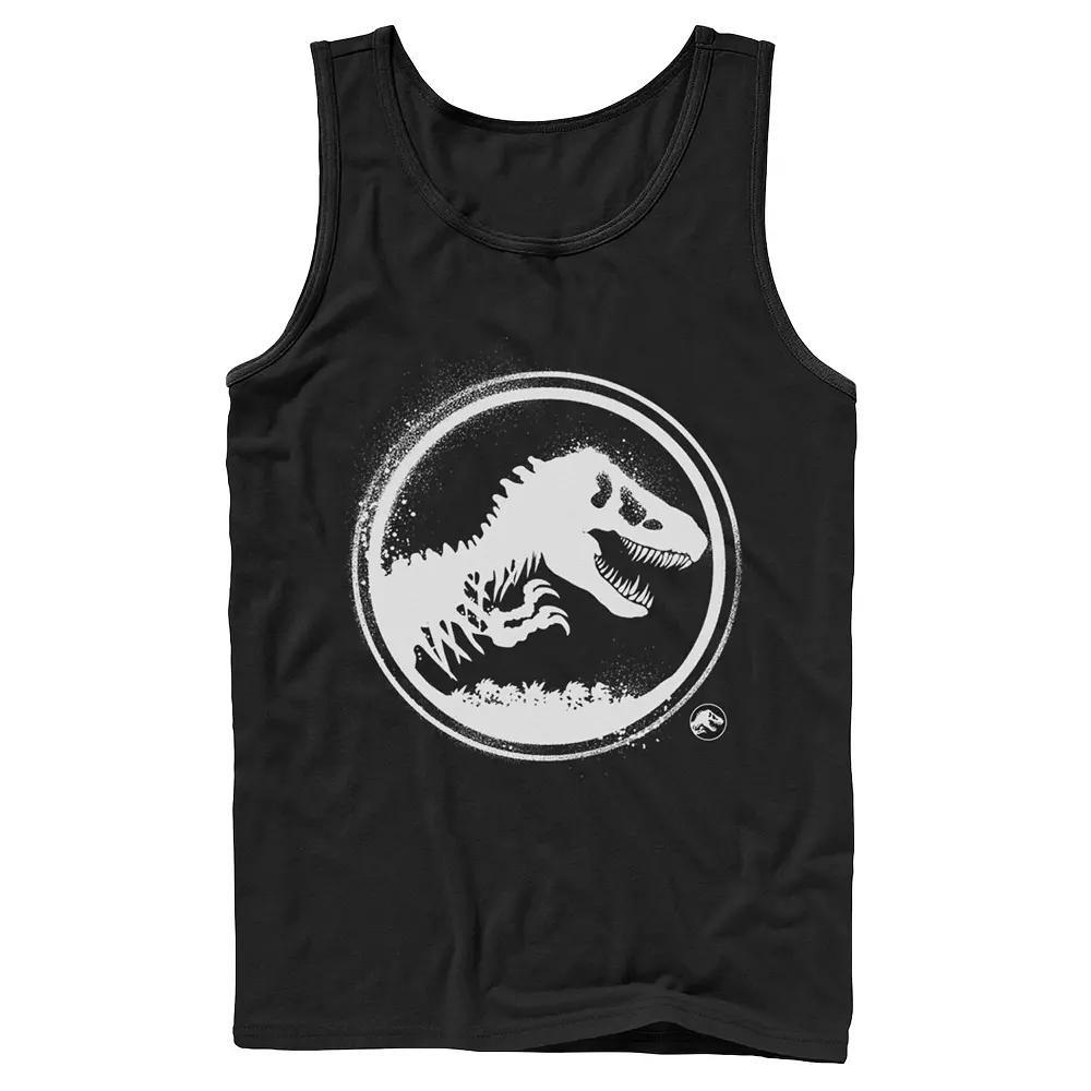 Men's Jurassic World: Fallen Kingdom Paint Splatter Logo Tank Top, Size: Small, Grey Product Image