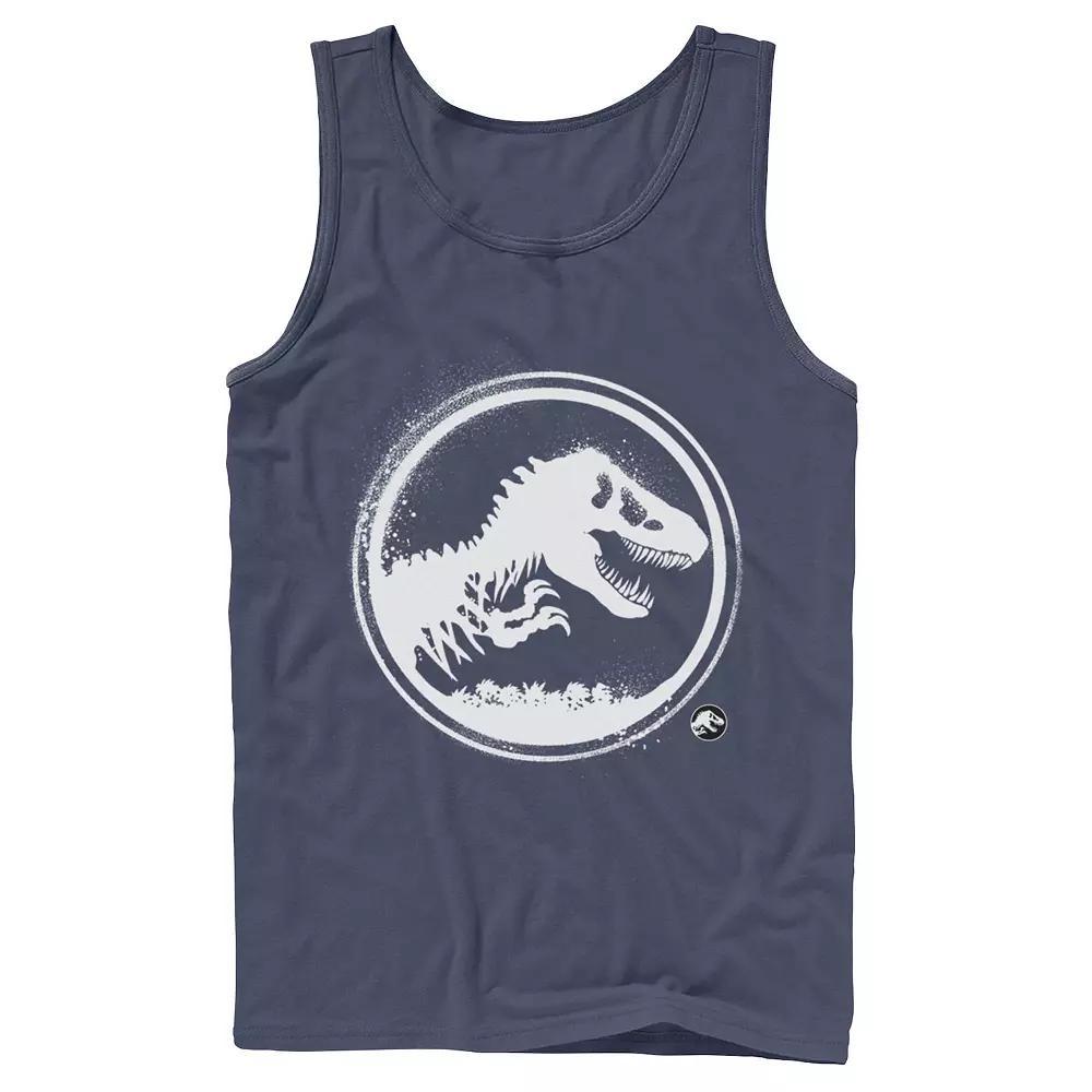 Men's Jurassic World: Fallen Kingdom Paint Splatter Logo Tank Top, Size: Small, Grey Product Image