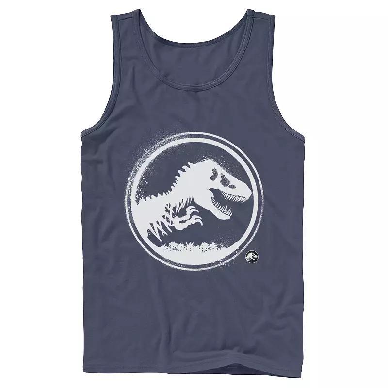 Men's Jurassic World: Fallen Kingdom Paint Splatter Logo Tank Top, Size: Small, Grey Product Image