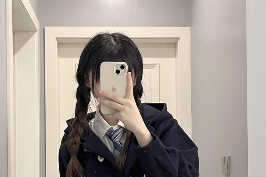Plain Hooded Duffle Jacket Product Image