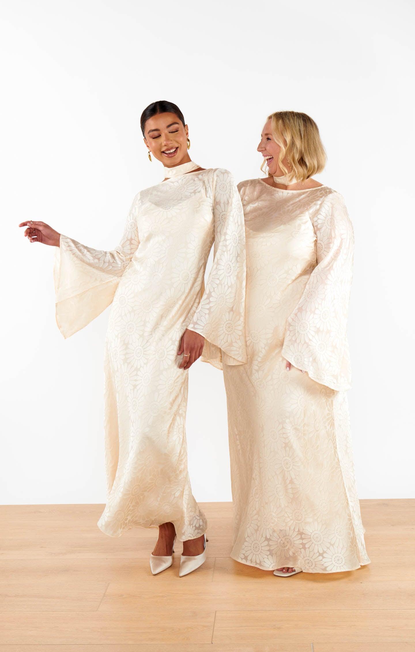 Sarah Dress ~ Cream Daisy Burnout Product Image