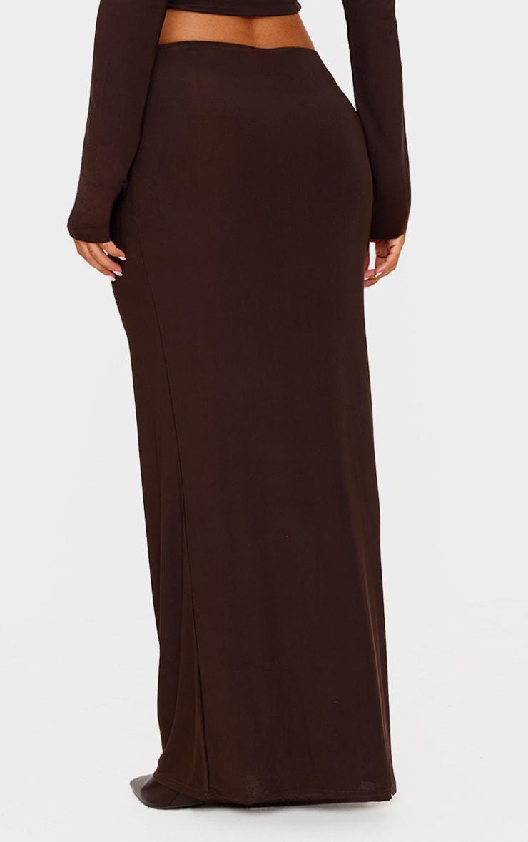 Petite Chocolate Low Rise Maxi Skirt Product Image