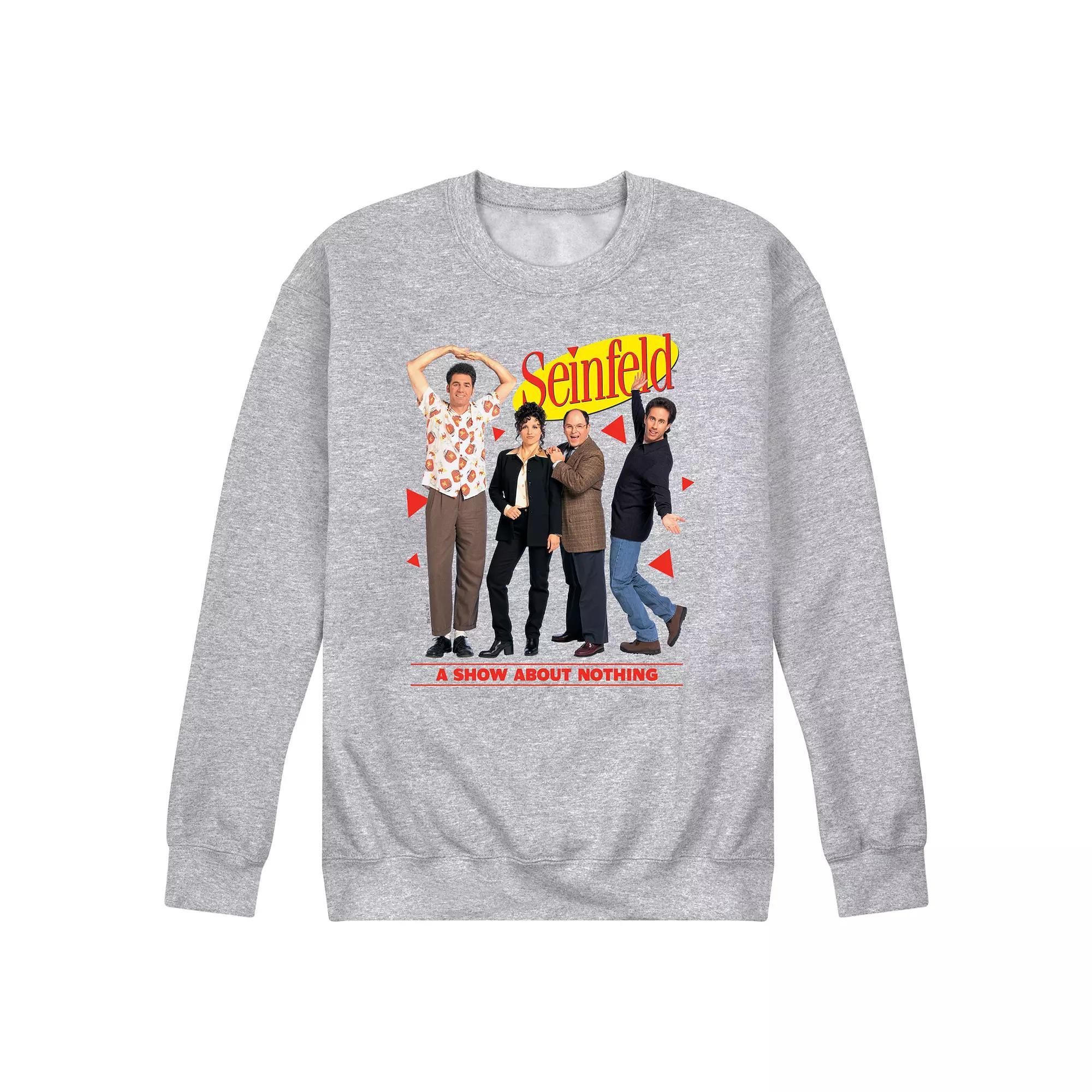 Mens Seinfeld A Show about Nothing Fleece Sweatshirt Grey Gray Product Image