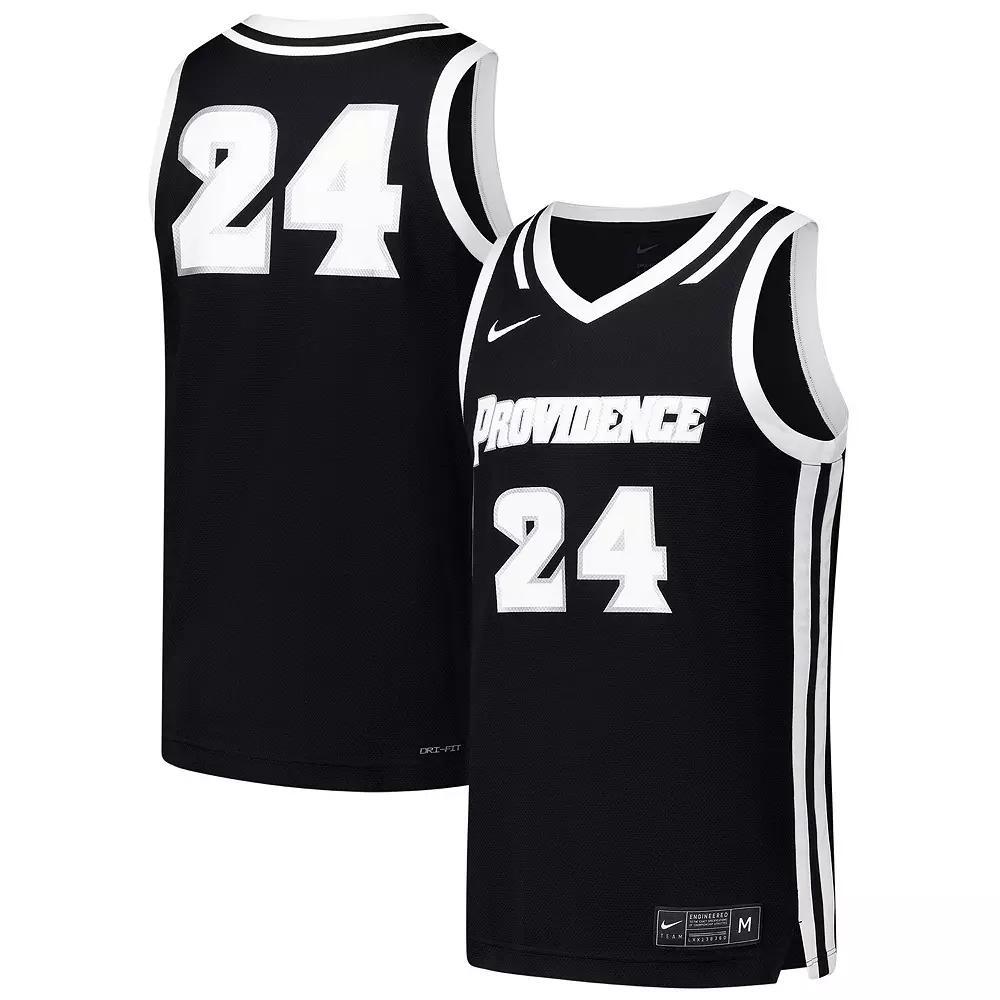 Men's Nike #24 Black Providence Friars  Replica Basketball Jersey, Size: Large, Prv Black Product Image