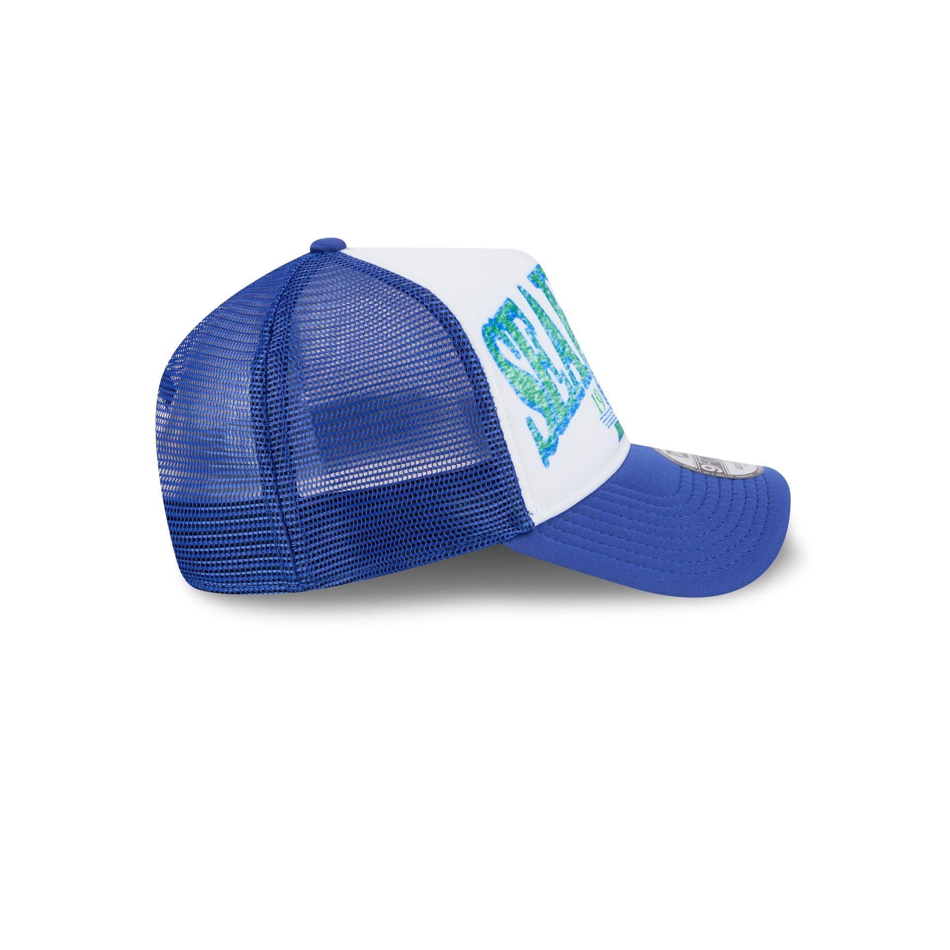 Seattle Seahawks Distressed 9FORTY A-Frame Trucker Hat Male Product Image