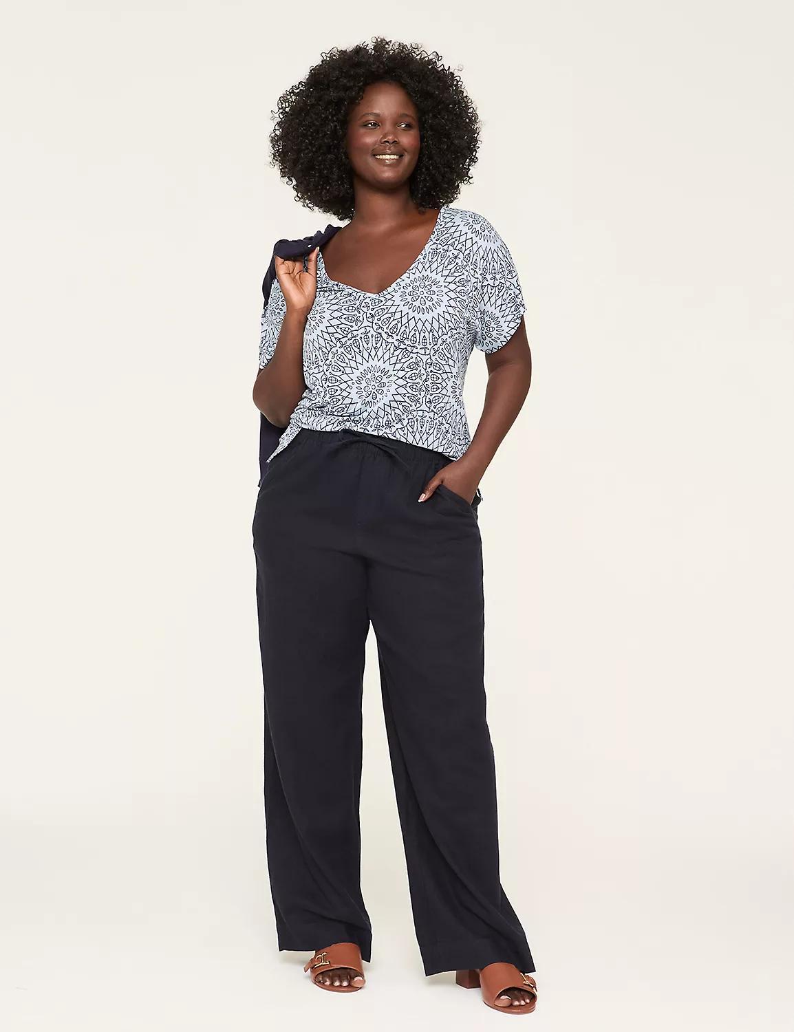 V-Neck Side-Slit Top Product Image