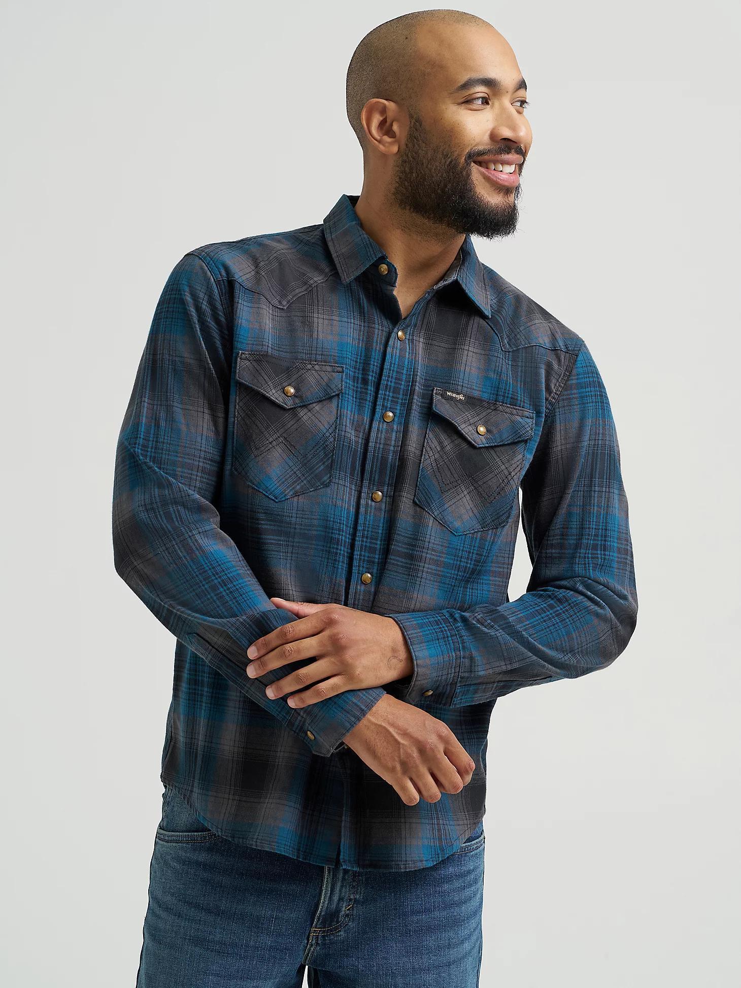 Men's Broken Twill Plaid Shirt | Men's SHIRTS | Wrangler® Product Image