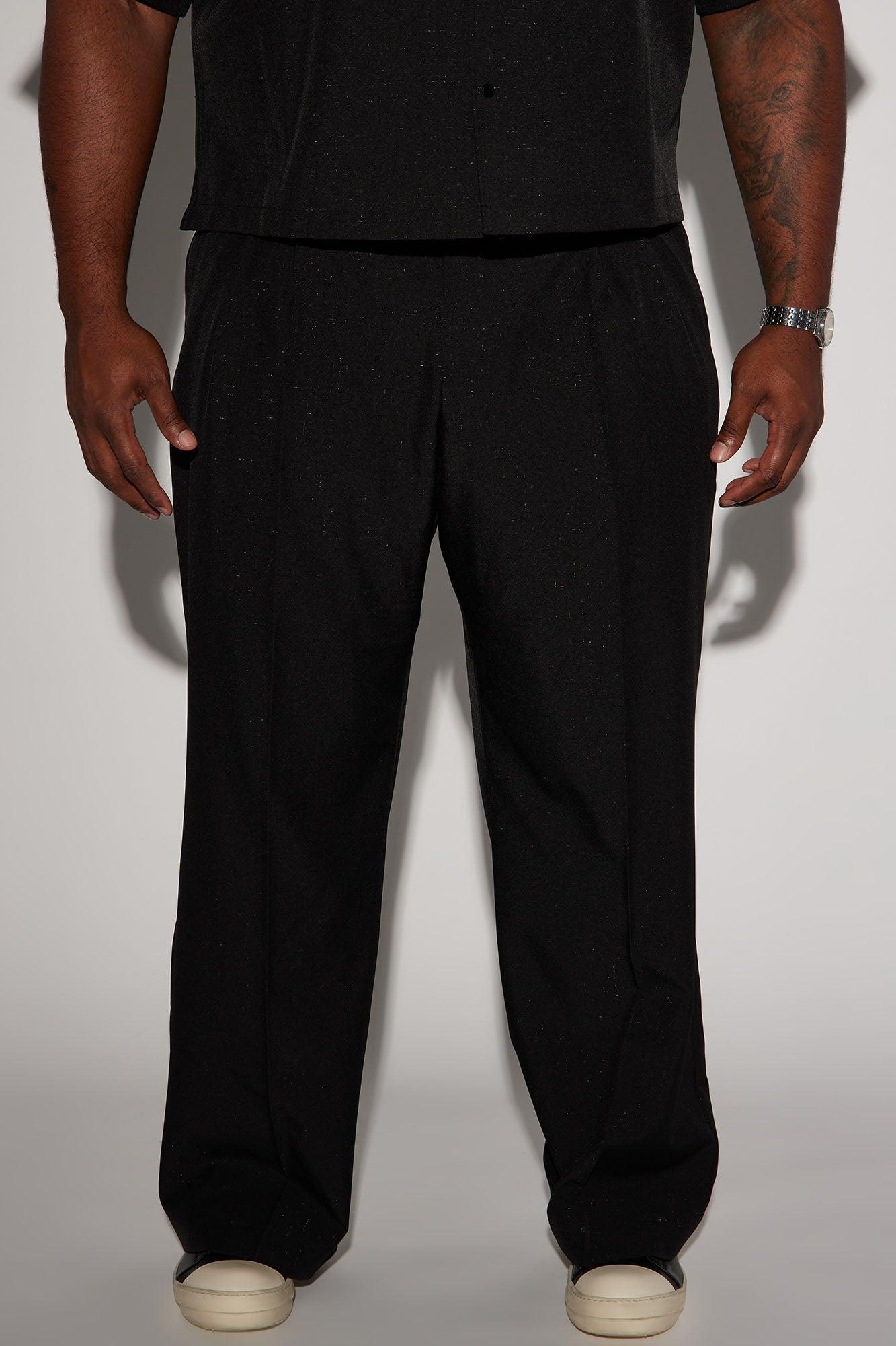 Universal Pleated Loose Trousers - Black Product Image