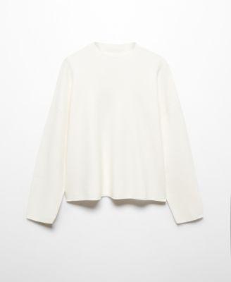 Mango Womens Perkins Neck Knitted Sweater Product Image