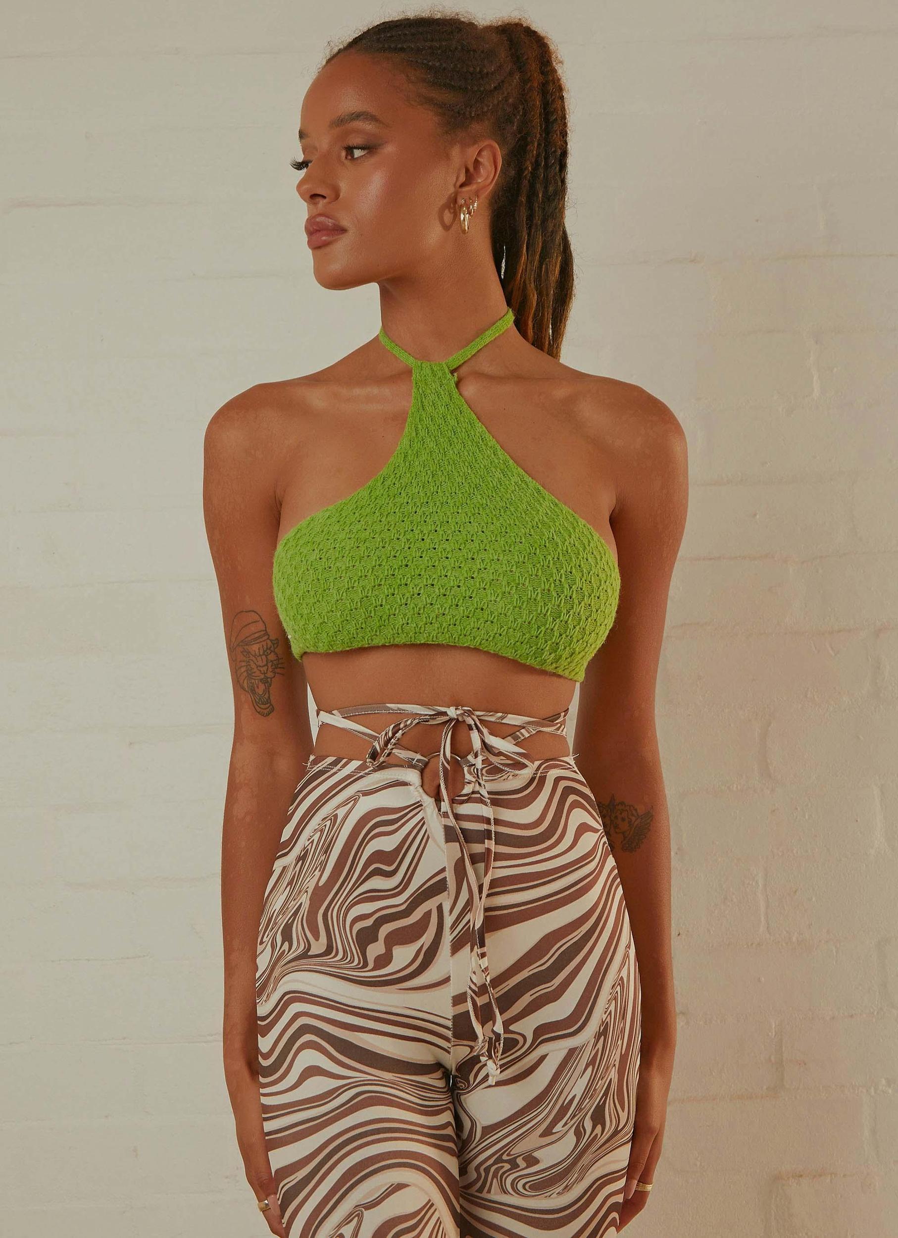 Alyson Crop Top - Green Product Image