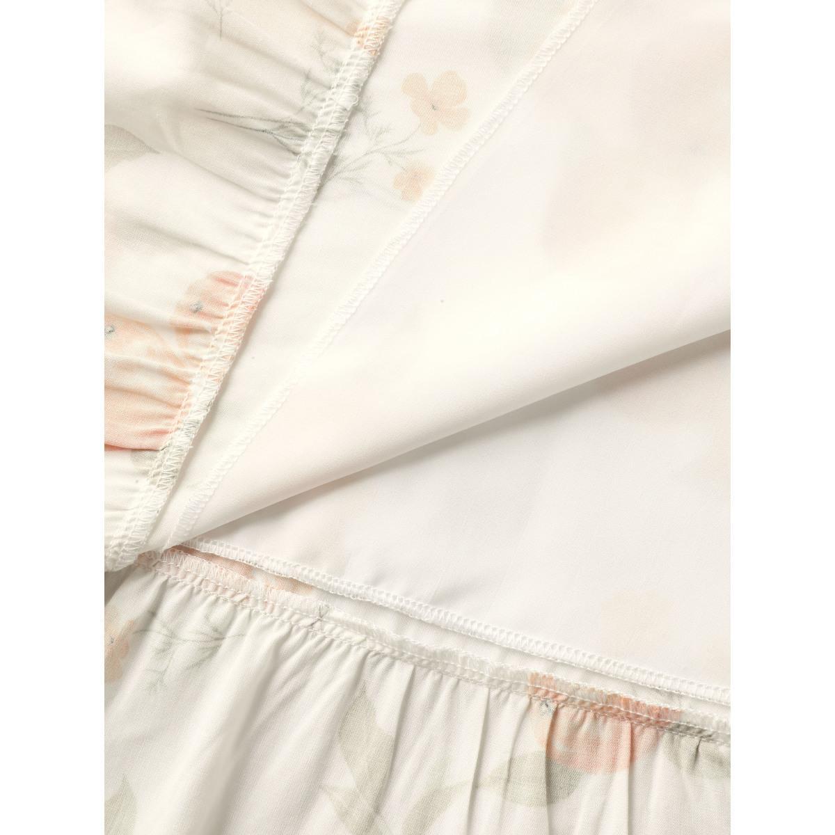 Plus Size Citrus Print Shirred Pockets Midi Dress Originalwhite Women Non Sleeveless Curvy BloomChic 18-20/2X Product Image