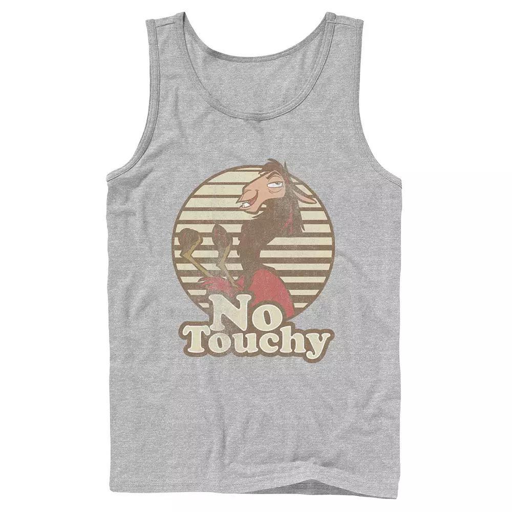 Men's Disney Emperor's New Groove Kuzco Llama No Touchy Tank Top, Size: Large, Athletic Grey Product Image