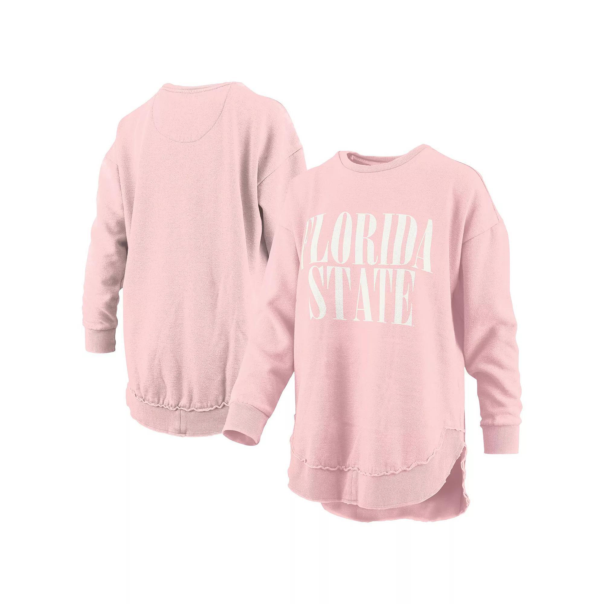 Women's Pressbox Pink Florida State Seminoles Poncho Fleece Pullover Sweatshirt, Size: 2XL Product Image