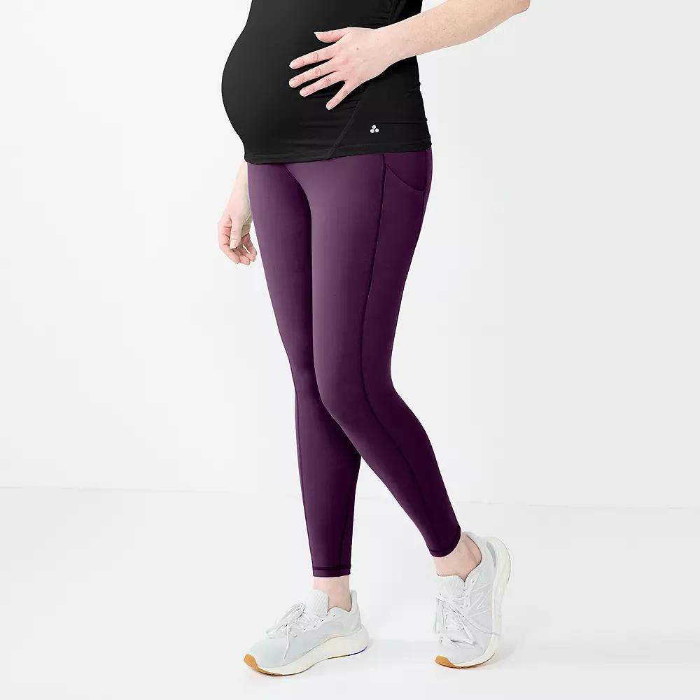 Maternity Tek Gear® Ultrastretch 7/8 Leggings, Women's, Size: Medium, Blue Crayon Product Image
