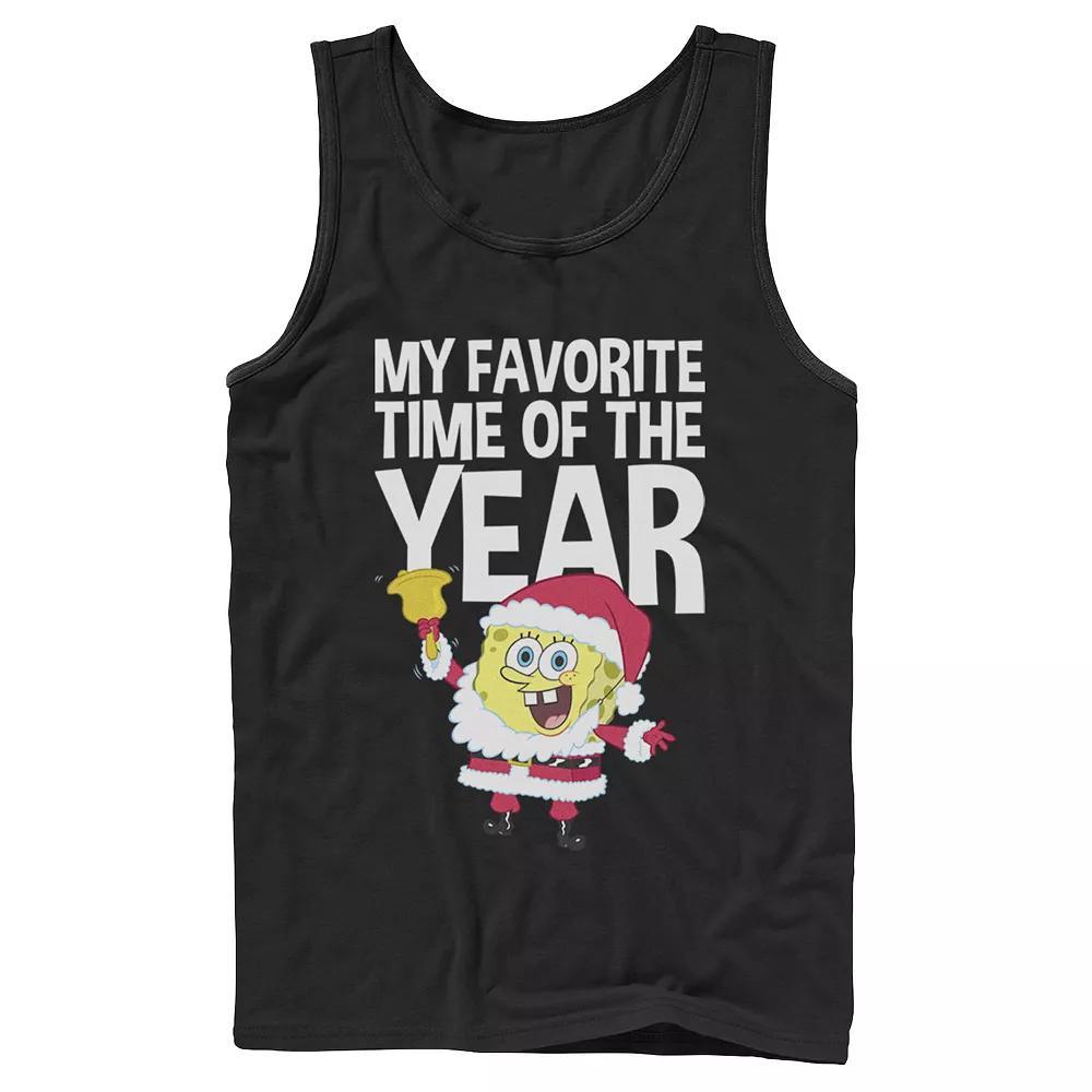 Men's Nickelodeon Spongebob Squarepants Santa Christmas Favorite Time Graphic Tank Top, Size: XL, Grey Product Image