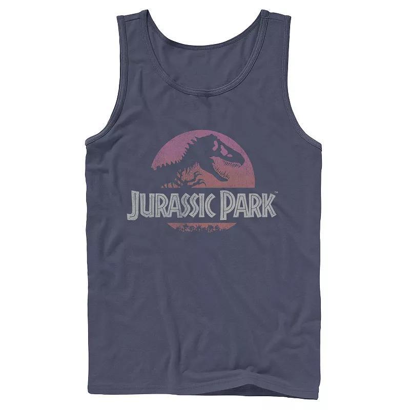 Men's Jurassic Park T Rex Sunset Portrait Tank Top, Size: XL, Black Product Image