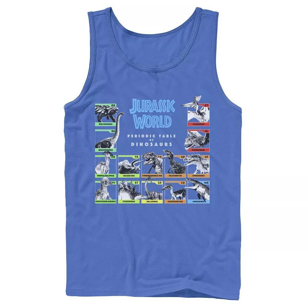Men's Jurassic World Periodic Table of Dinosaurs Graphic Tank Top, Size: XL, Black Product Image