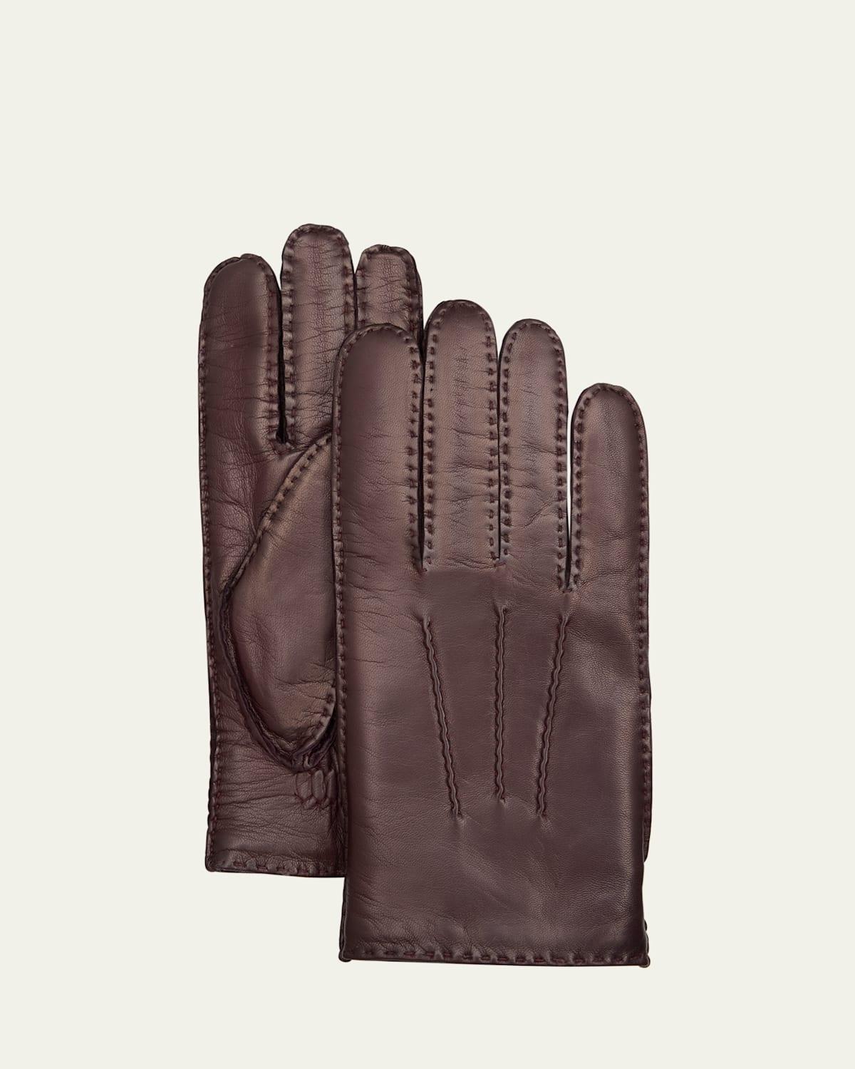 Mens Patina Leather Gloves Product Image