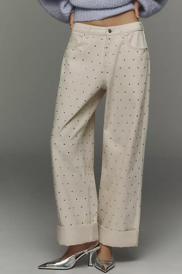 Pilcro Sparkle Relaxed Cuff Jeans Product Image