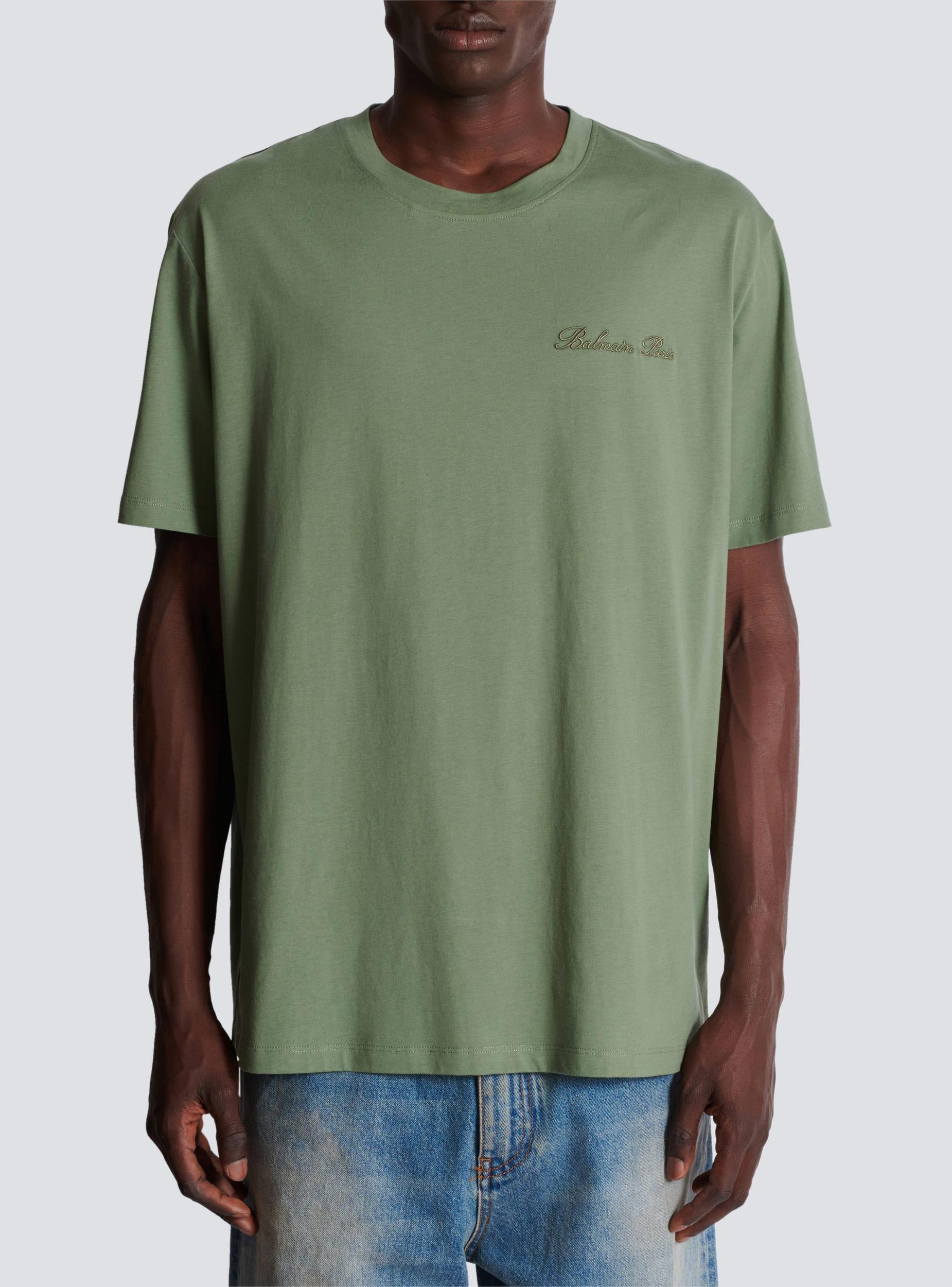 Loose T-shirt with Balmain Signature embroidery Product Image