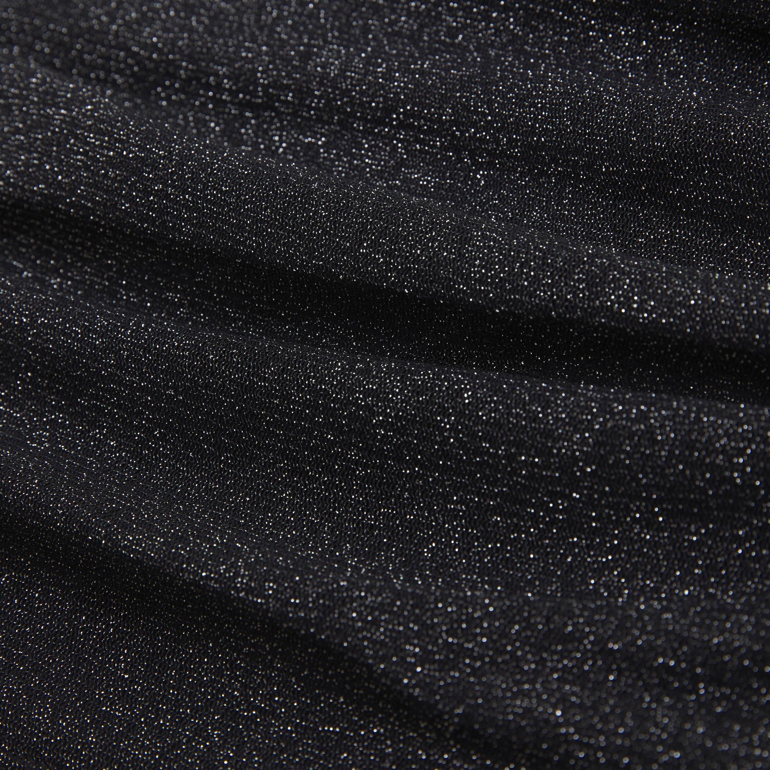 Long-Sleeve Velvet Asymmetrical Draped Top Product Image