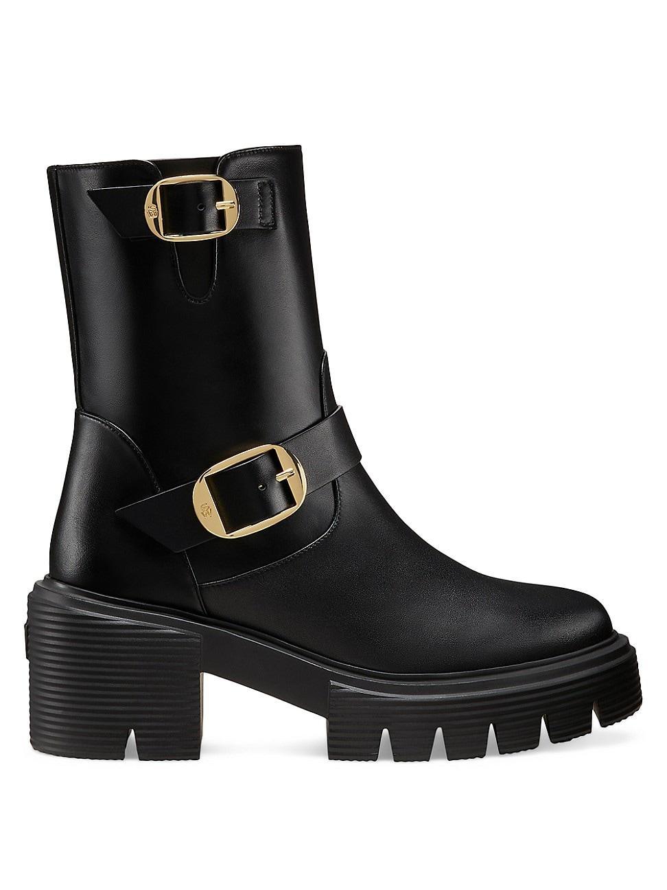 Stuart Weitzman Womens Soho Moto Buckle Booties Product Image