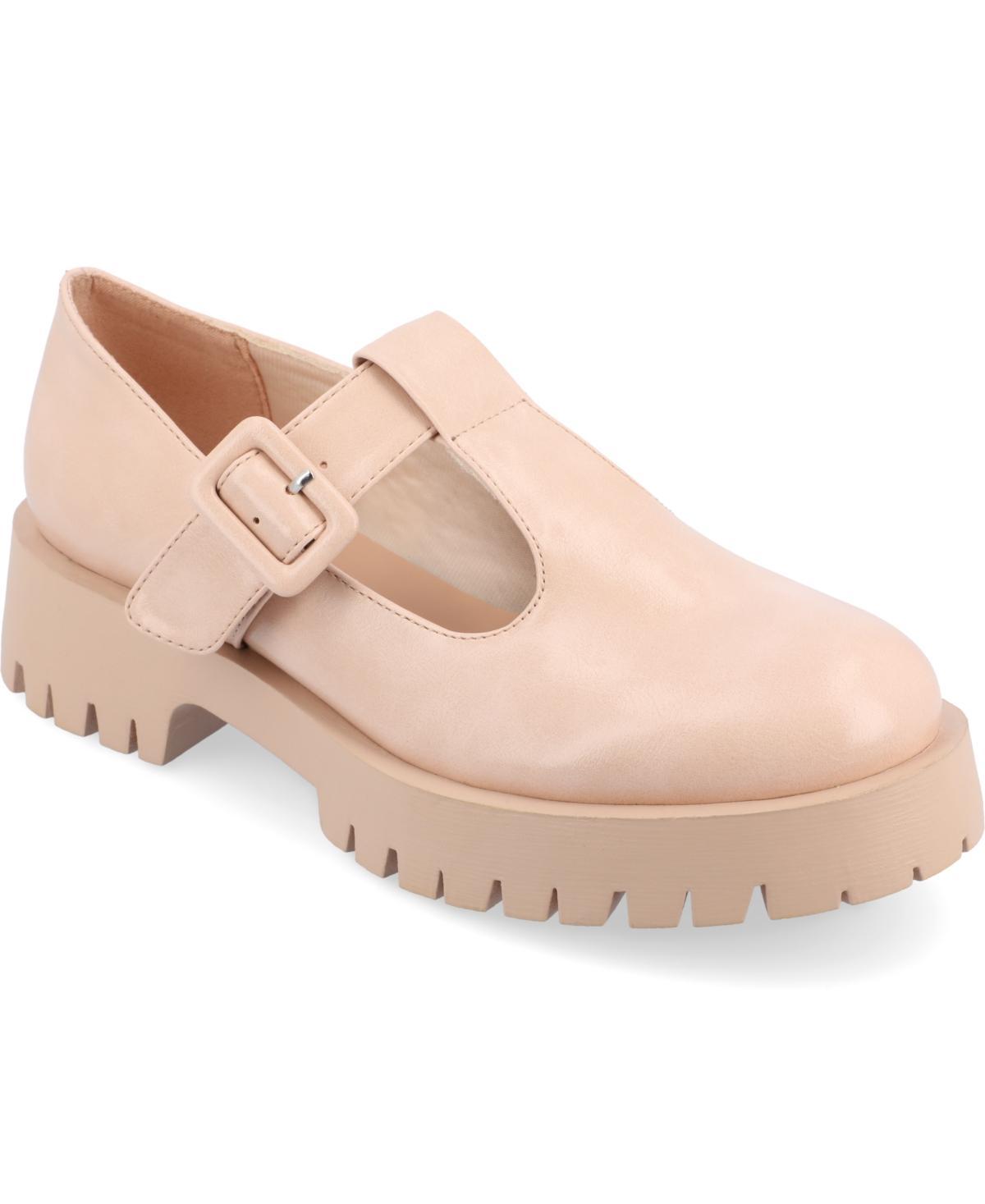 Journee Suvi Tru Comfort Foam Womens Mary Jane Flats Ivory Product Image