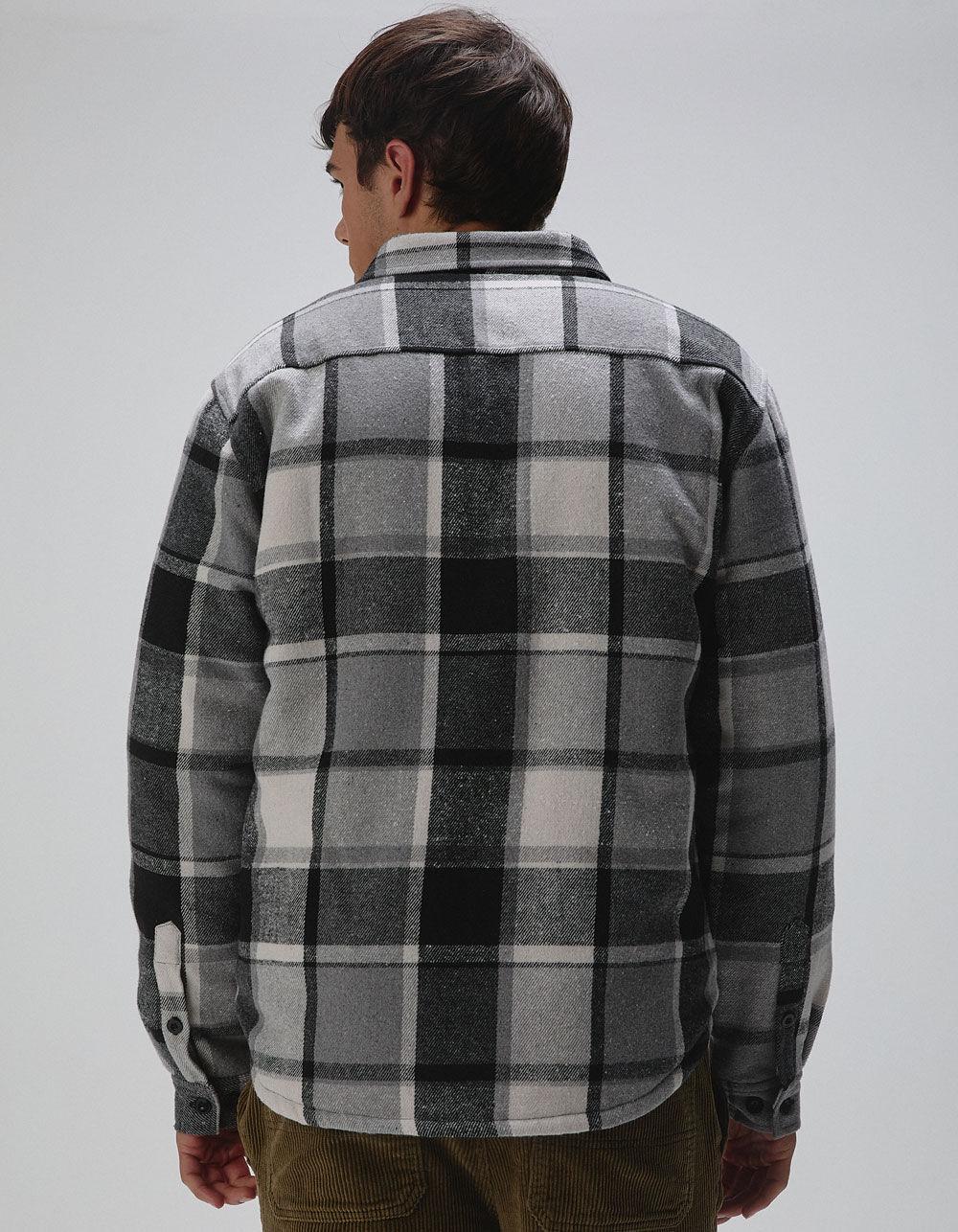 RSQ Mens Plaid Sherpa Jacket - BLK/WHT Product Image
