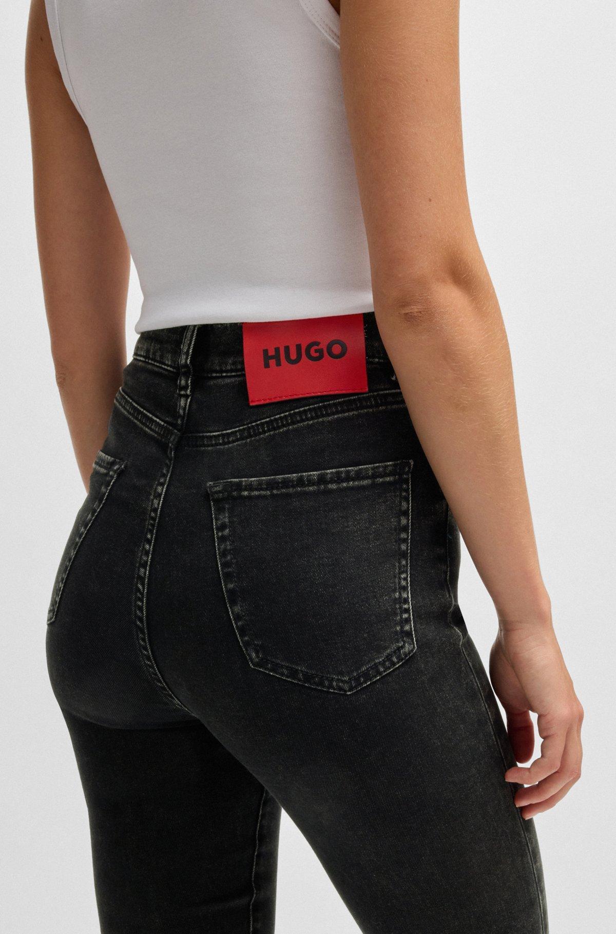 Skinny-fit jeans in black super-stretch denim Product Image