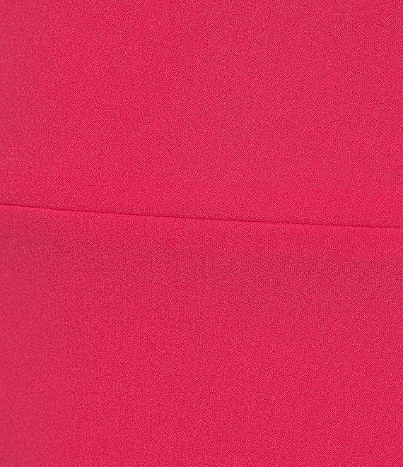 Calvin Klein Scuba Crepe Short Petal Sleeve Crew Neck Sheath Dress Product Image