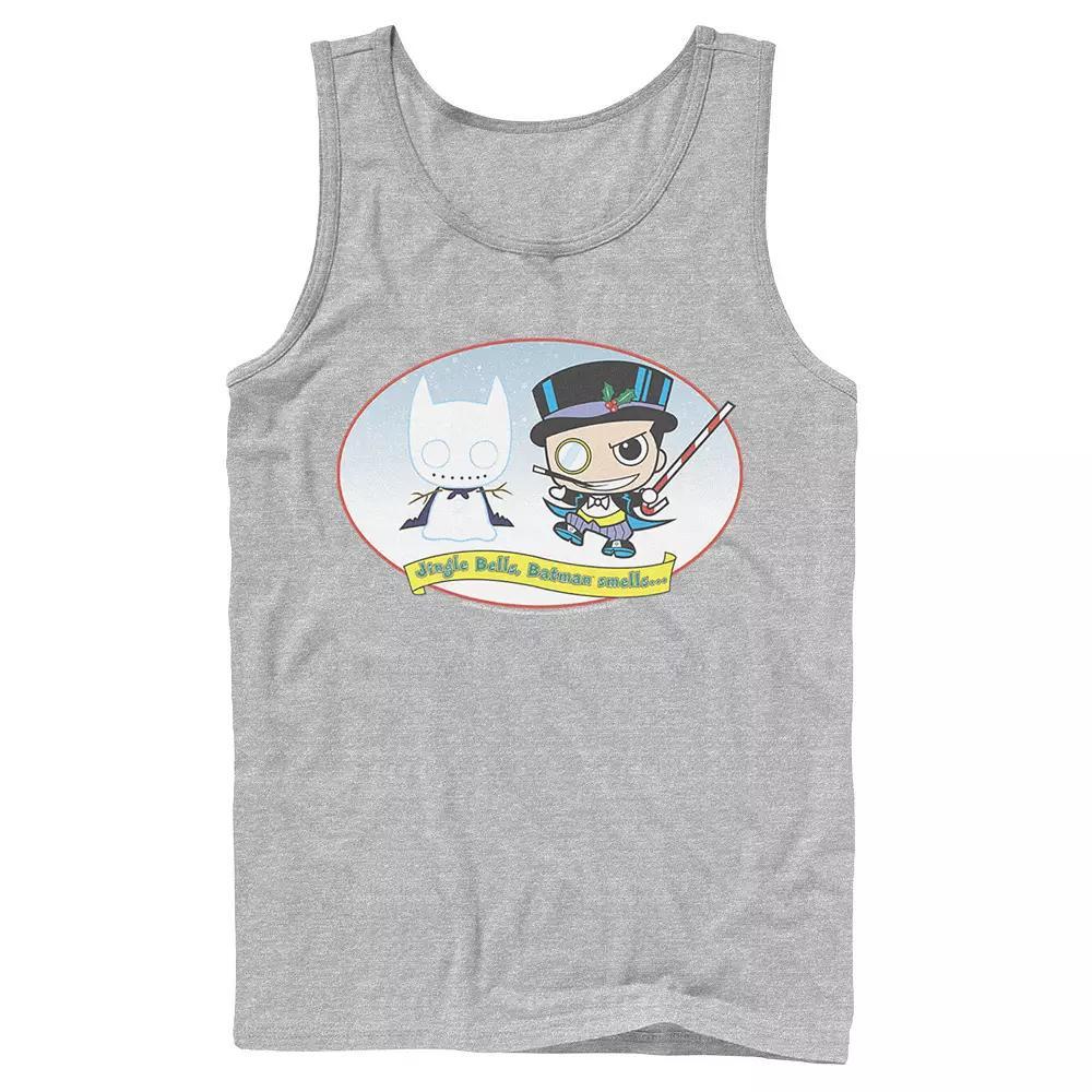 Men's DC Comics The Penguin Jingle Bells Batman Smells Christmas Tank Top, Size: Large, White Product Image
