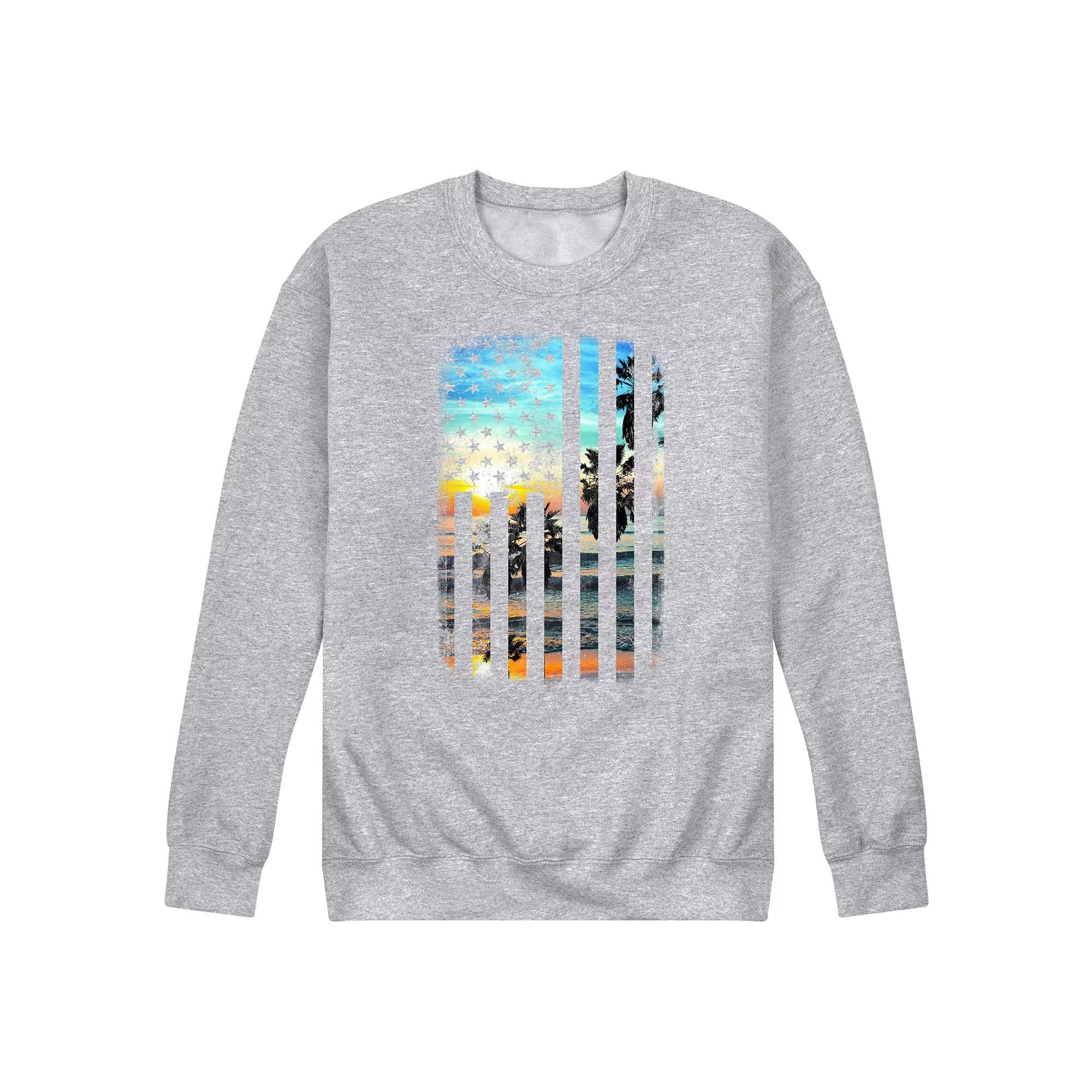 Mens Sunset Flag Fleece Sweatshirt Product Image