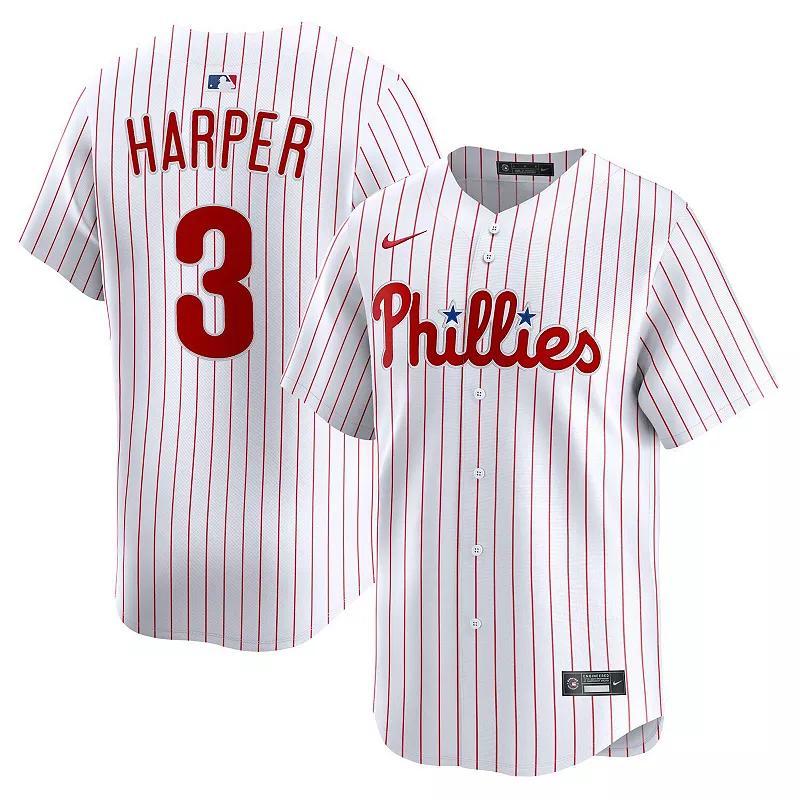 Men's Nike Bryce Harper White Philadelphia Phillies Home Limited Player Jersey, Size: Large Product Image