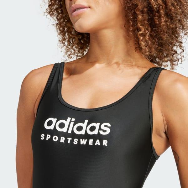 adidas Sportswear U-Back Swimsuit Black 6 Womens Product Image
