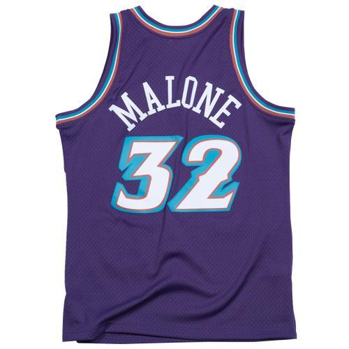 Men's Mitchell & Ness Karl Malone Purple Utah Jazz 1996-97 Hardwood Classics Swingman Jersey, Size: Small, Jaz Purple Product Image