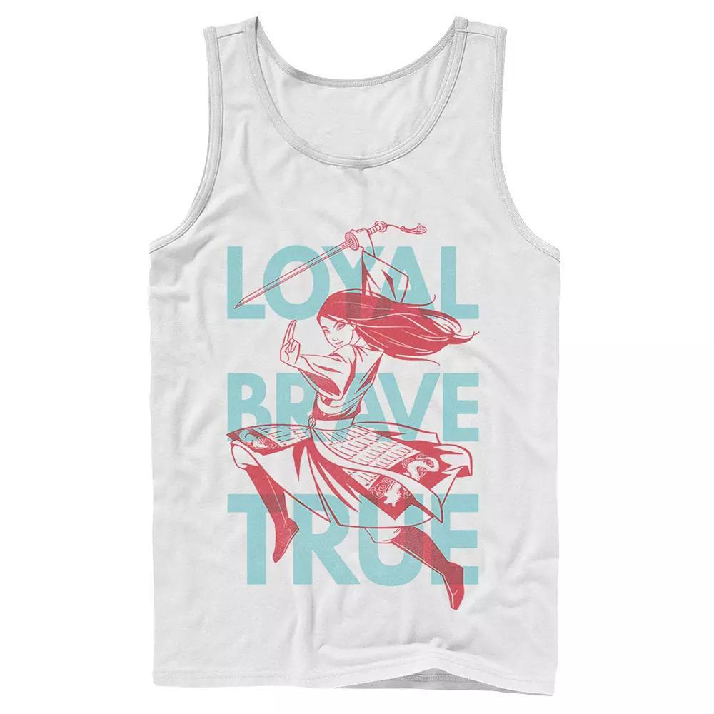 Disney's Mulan Men's Loyal Brave True Tank Top, Size: Large, White Product Image