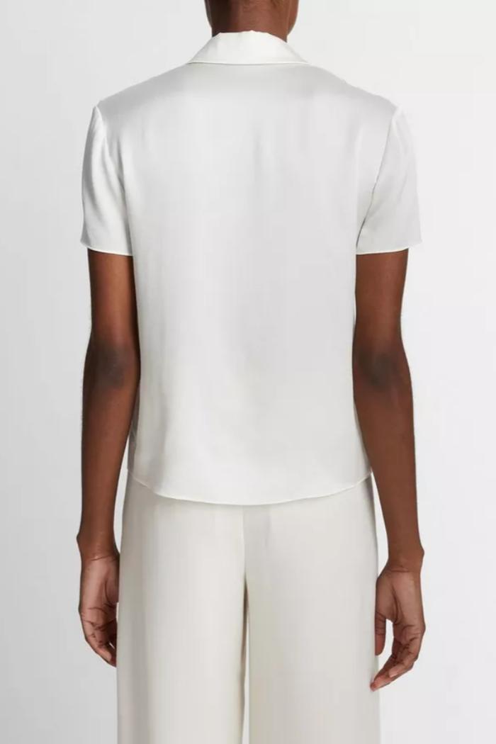 Silk Short-Sleeve Polo Shirt Product Image