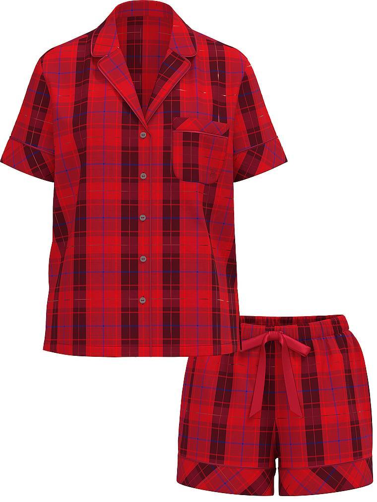 Flannel Popover Long Pajama Set Product Image