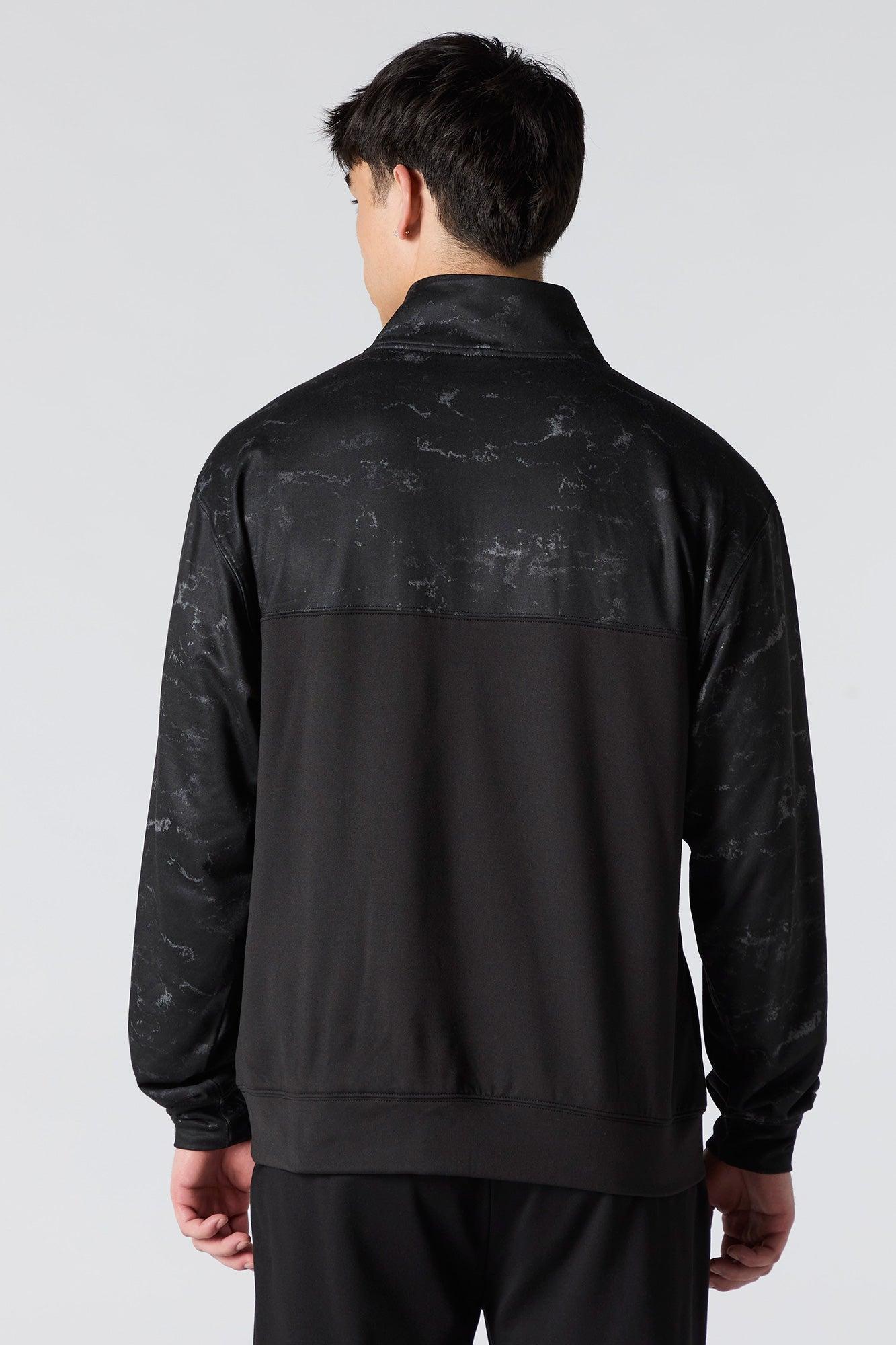 Active Acid Wash Quarter Zip Sweatshirt Male Product Image
