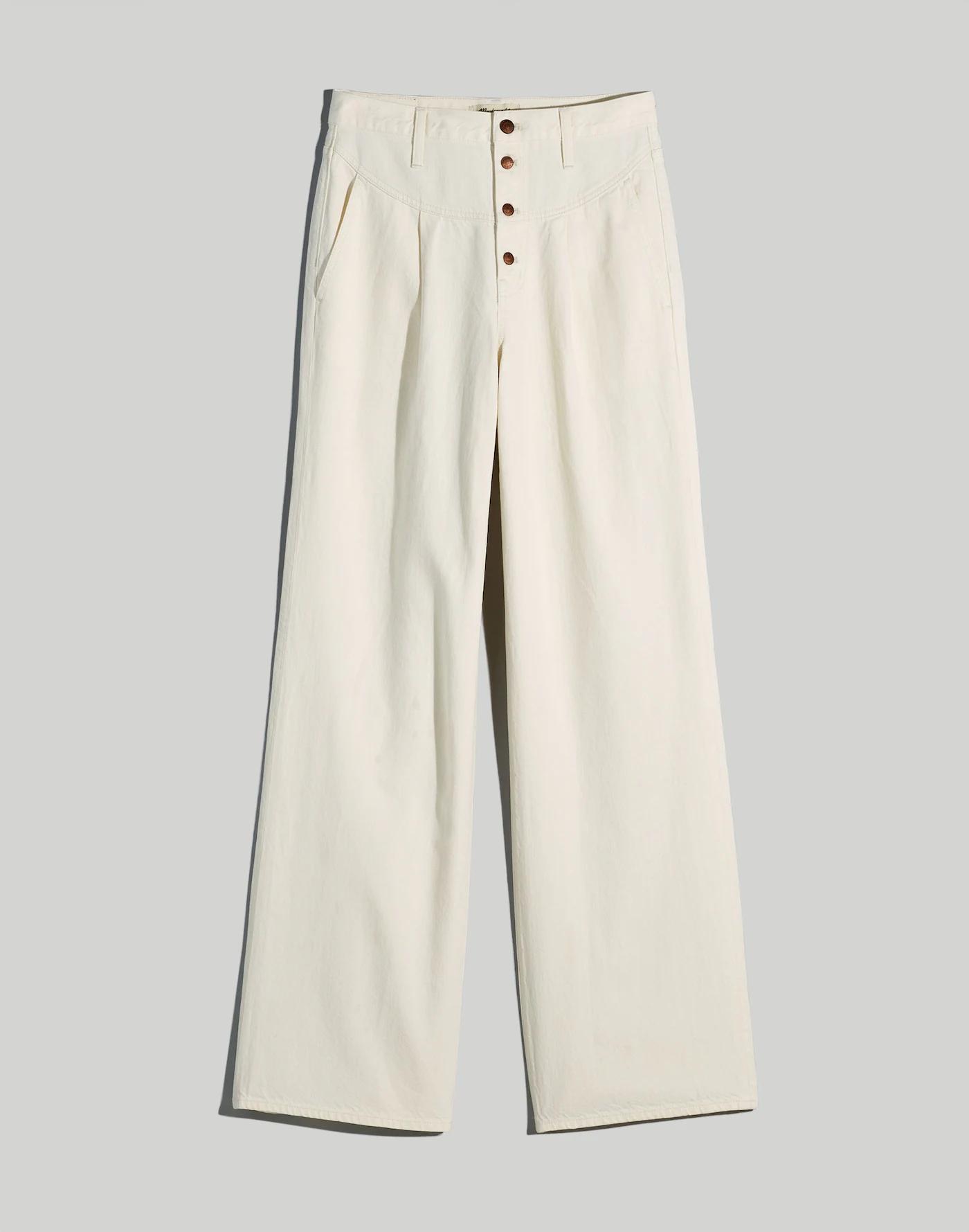 Superwide-Leg Jeans in Vintage Canvas: Button-Fly Edition Product Image