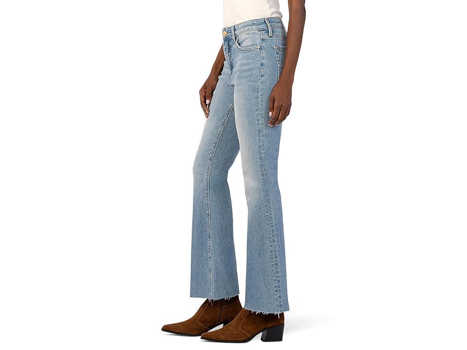 KUT from the Kloth Stella High-Rise Fab Ab Flare W/Raw Hem In Priorities (Priorities) Women's Jeans Product Image