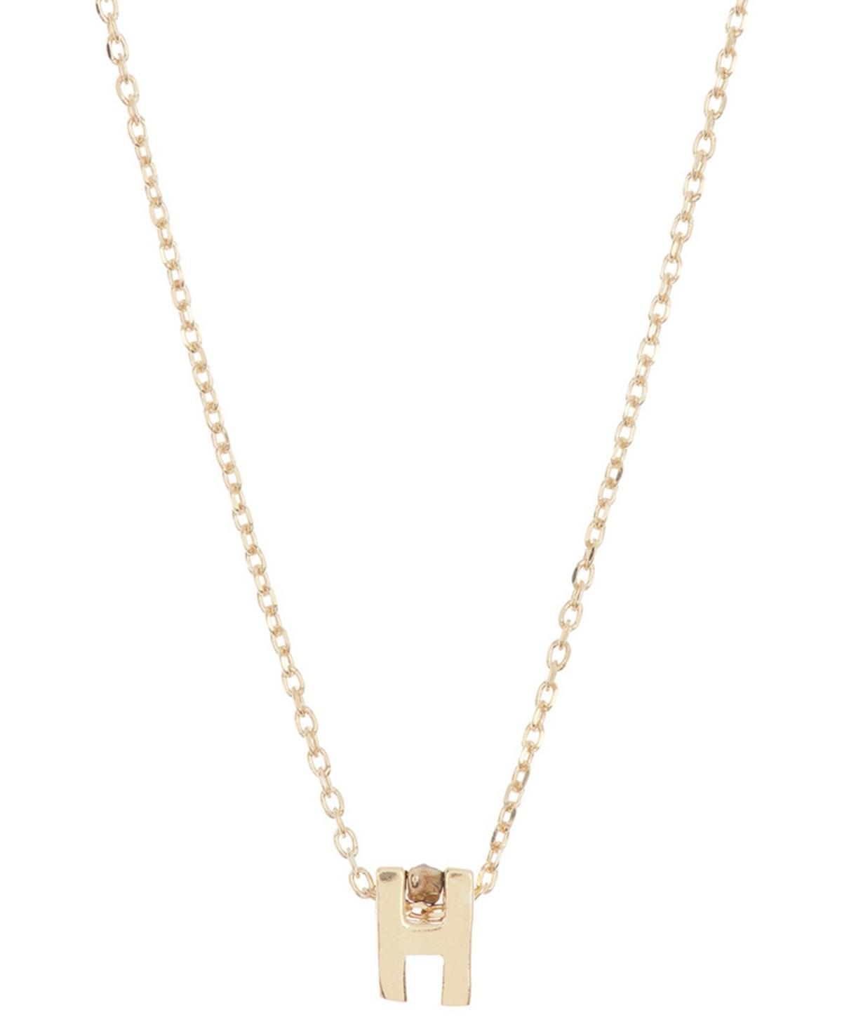 Adornia Mini Initial Pendant Necklace, Women's, Gold Tone H Product Image